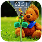 Teddy Bear Zipper Lock Screen иконка