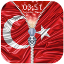 Turkey Flag Zipper Lock Screen-APK