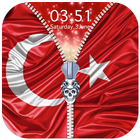 Turkey Flag Zipper Lock Screen biểu tượng