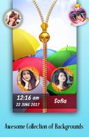 Umbrella Zipper Lock Screen Cartaz