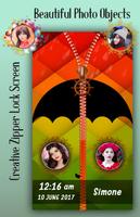 Umbrella Zipper Lock Screen imagem de tela 2