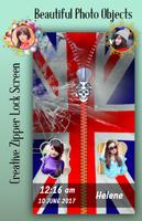 UK Flag Zipper Lock Screen تصوير الشاشة 2