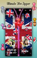 UK Flag Zipper Lock Screen تصوير الشاشة 3