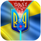 Ukrain Flag Zipper Lock Screen ikona