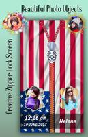 USA Flag Zipper Lock Screen اسکرین شاٹ 2