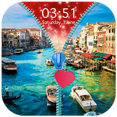 Venice Zipper Lock Screen icon