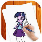 Cómo dibujar Equestria Girls ✍ icono