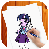 how to draw Equestria Girls ✍ أيقونة