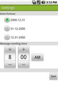 Auto Birthday SMS syot layar 2