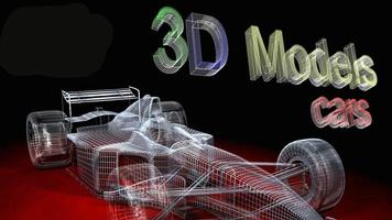 3D Models Cars. plakat