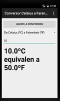 Conversor de grados Celsius (ºC) a Fahrenheit (ºF) Poster