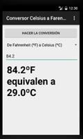 Conversor de grados Celsius (ºC) a Fahrenheit (ºF) اسکرین شاٹ 1