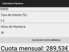 برنامه‌نما Calculadora de Hipoteca عکس از صفحه