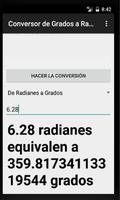 Conversor de Grados (º) a Radianes (rad) - Angulos screenshot 1