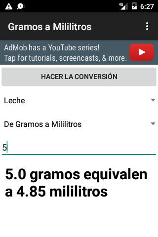 下载Convertir Gramos a Mililitros的安卓版本