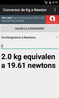Conversor de Kilogramos (kg) a Newtons (N) captura de pantalla 3
