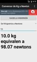Conversor de Kilogramos (kg) a Newtons (N) Poster