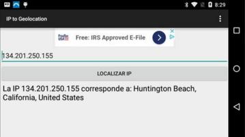 IP a Localización - Dirección IP a Geolocation screenshot 1