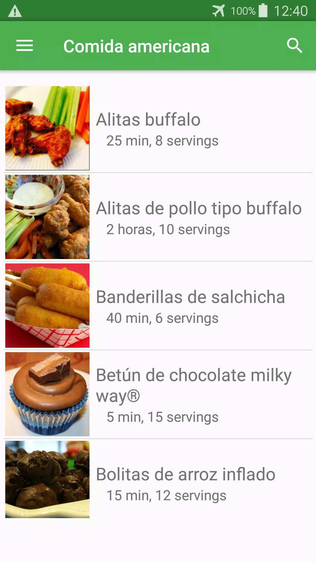 Recetas de comida americana en español gratis. APK للاندرويد تنزيل