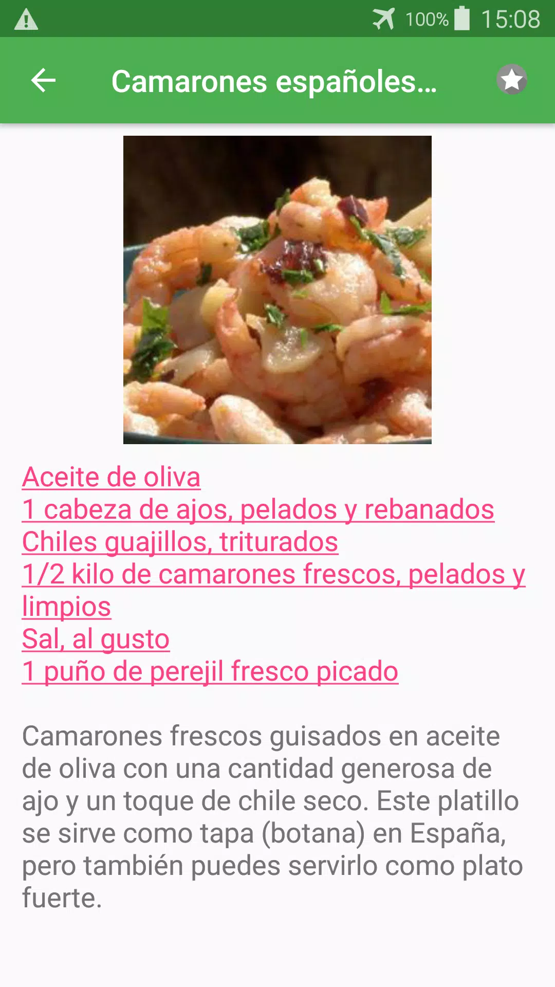 Recetas de comida española en español gratis. APK pour Android Télécharger