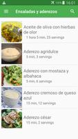Recetas de ensaladas y aderezos en español gratis. poster