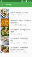 Recetas de pasta en español gratis sin internet. capture d'écran 2