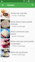 Recetas de pasteles en español gratis sin internet پوسٹر