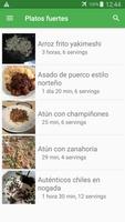 Recetas de platos fuertes en español gratis. screenshot 2