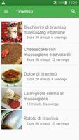 Tiramisù ricette di cucina gratis in italiano. पोस्टर