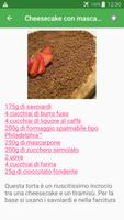 Tiramisù ricette di cucina gratis in italiano. स्क्रीनशॉट 1