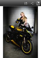 Motorcycles and sexy girls पोस्टर