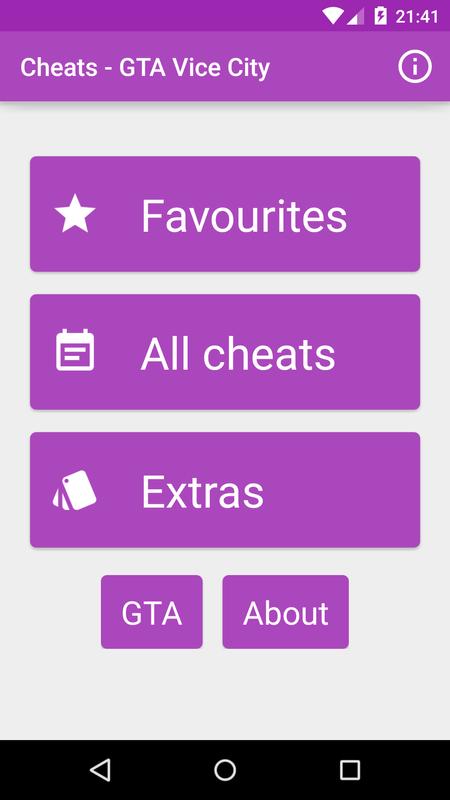 Cheats - GTA Vice City APK Download - Free Entertainment ...