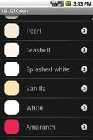 List of Colors Lite plakat