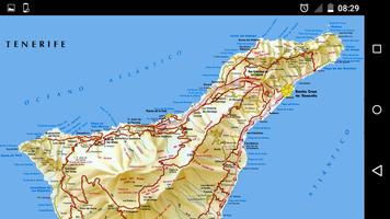 Tenerife Mapa Offline Plakat