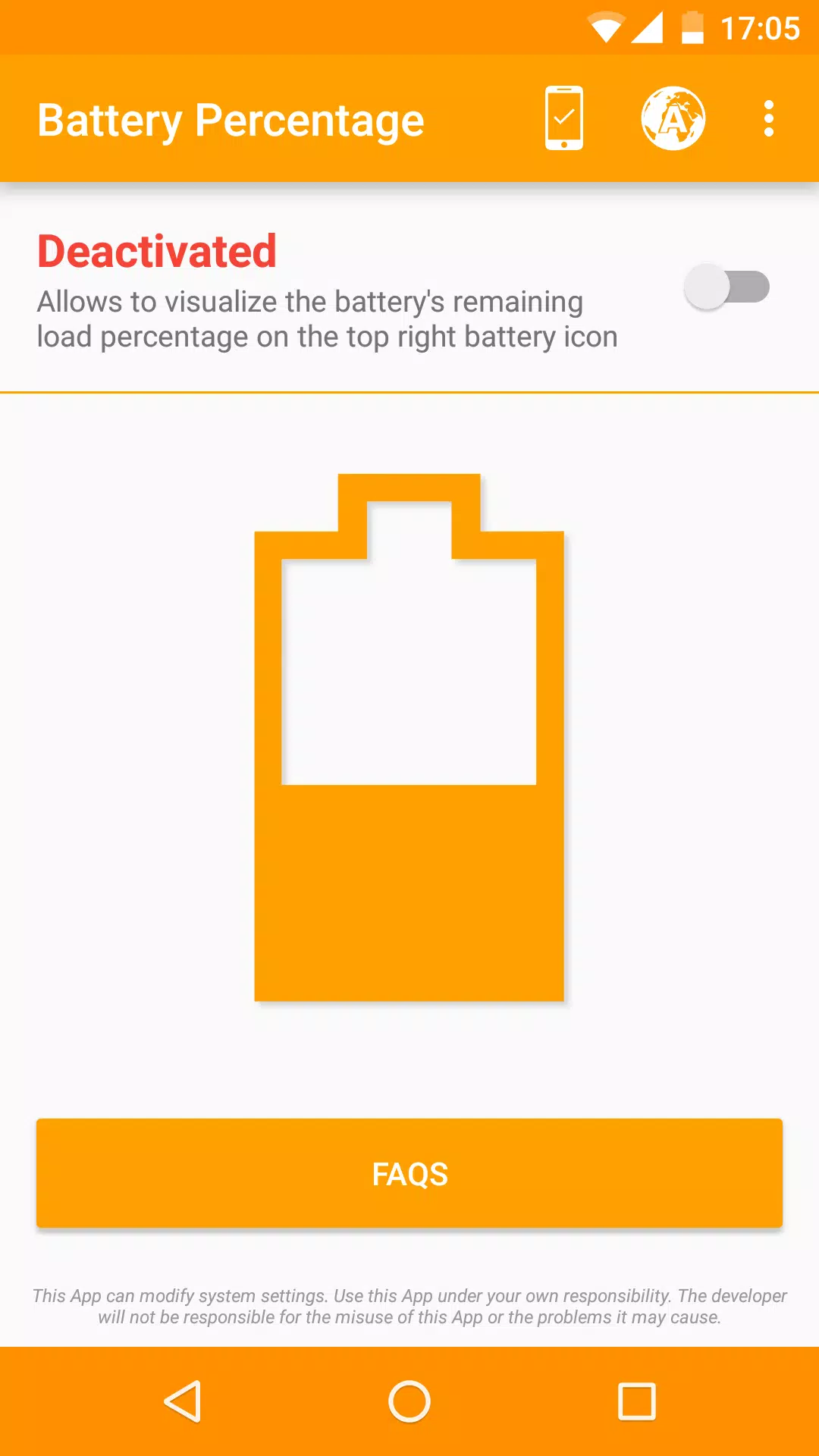 Download do APK de Porcentagem da Bateria para Android