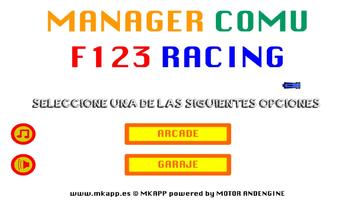 Manager Comu F123 Racing الملصق