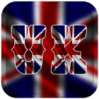 UK Flag Letter Alphabet & Name icon