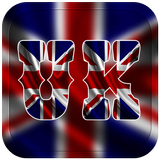 UK Flag Letter Alphabet & Name icône