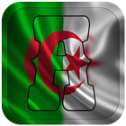 Algeria Flag Letter Alphabet & Name icône