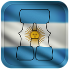 Argentina Flag Letter Alphabet & Name simgesi