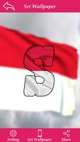 Indonasia Flag Letter Alphabet & Name Poster