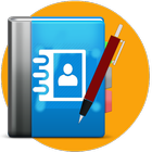 Address book and business card contacts-icoon