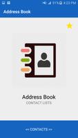 Address book and business card contacts-poster