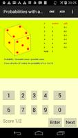 Probabilities with a dice पोस्टर