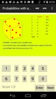 Probabilities with a dice स्क्रीनशॉट 1