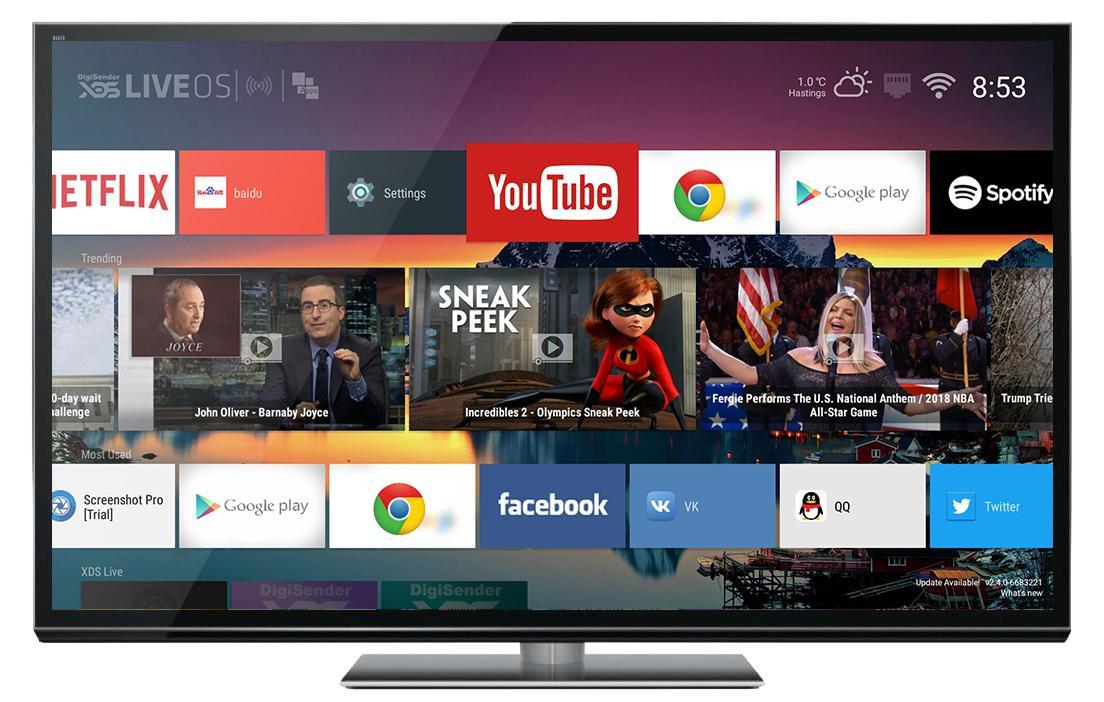 TV Box Launcher - DigiSender XDS Live OS für Android - APK herunterladen
