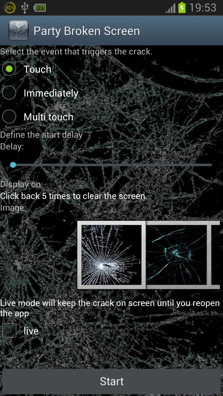 Scarica Gratis Images Party Broken Display Prank Pour Android Telechargez L Apk le plus cool par