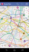 Paris Metro Map - Route Plan ポスター