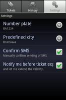 2 Schermata SMS Parkovací lístok