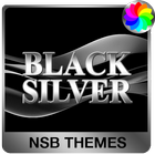 Black Silver Theme for Xperia आइकन
